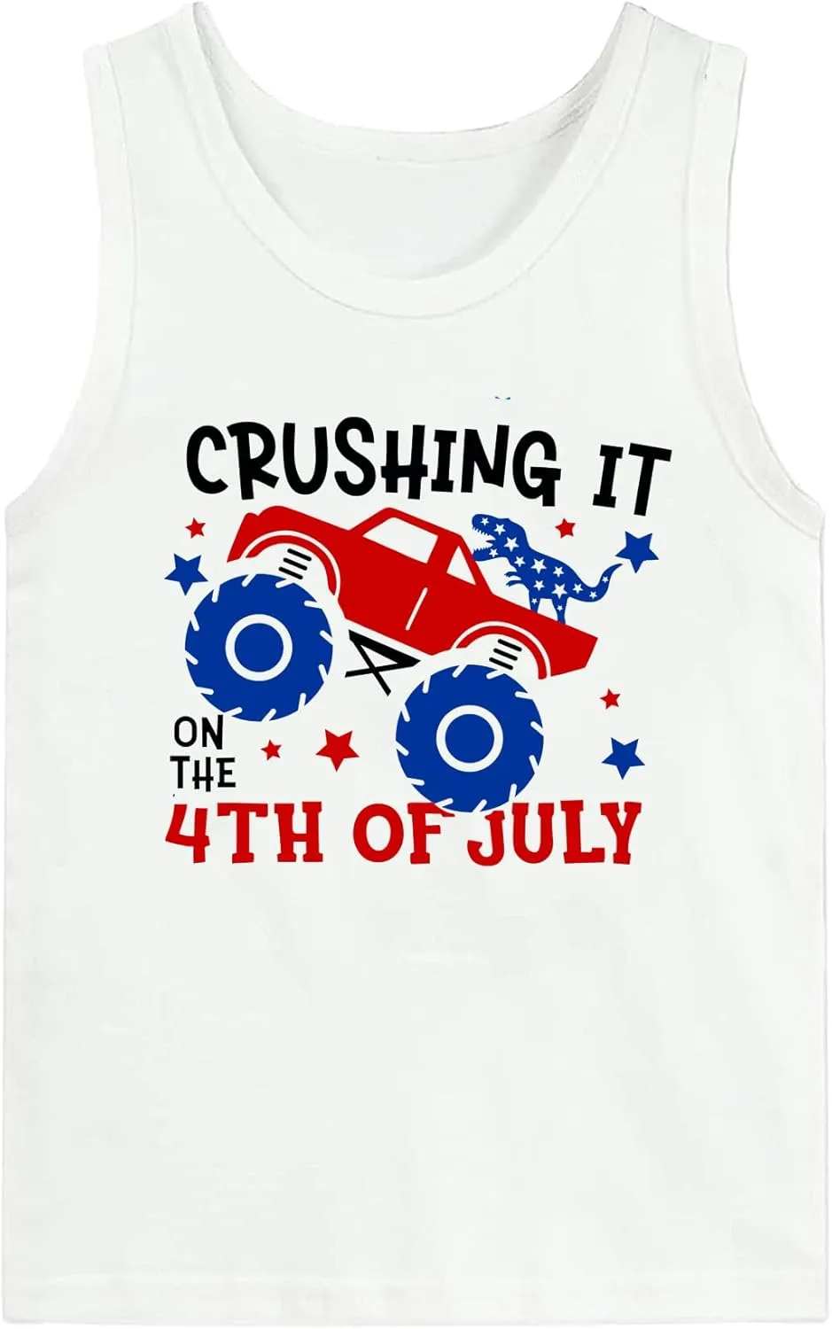 4th of July Tank Tops Boys Girls American Flag Shirts Kids Patriotic USA T-Shirt Cotton Sleeveless Tees Tops 1-7T