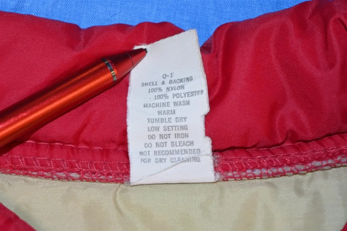 80s Mantiwoc Red Poly Fill Snap Up Puffy Ski Vest Medium