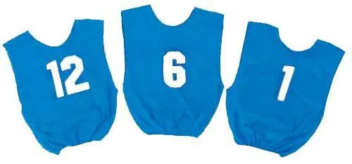 Adult Numbered Scrimmage Vests - Blue