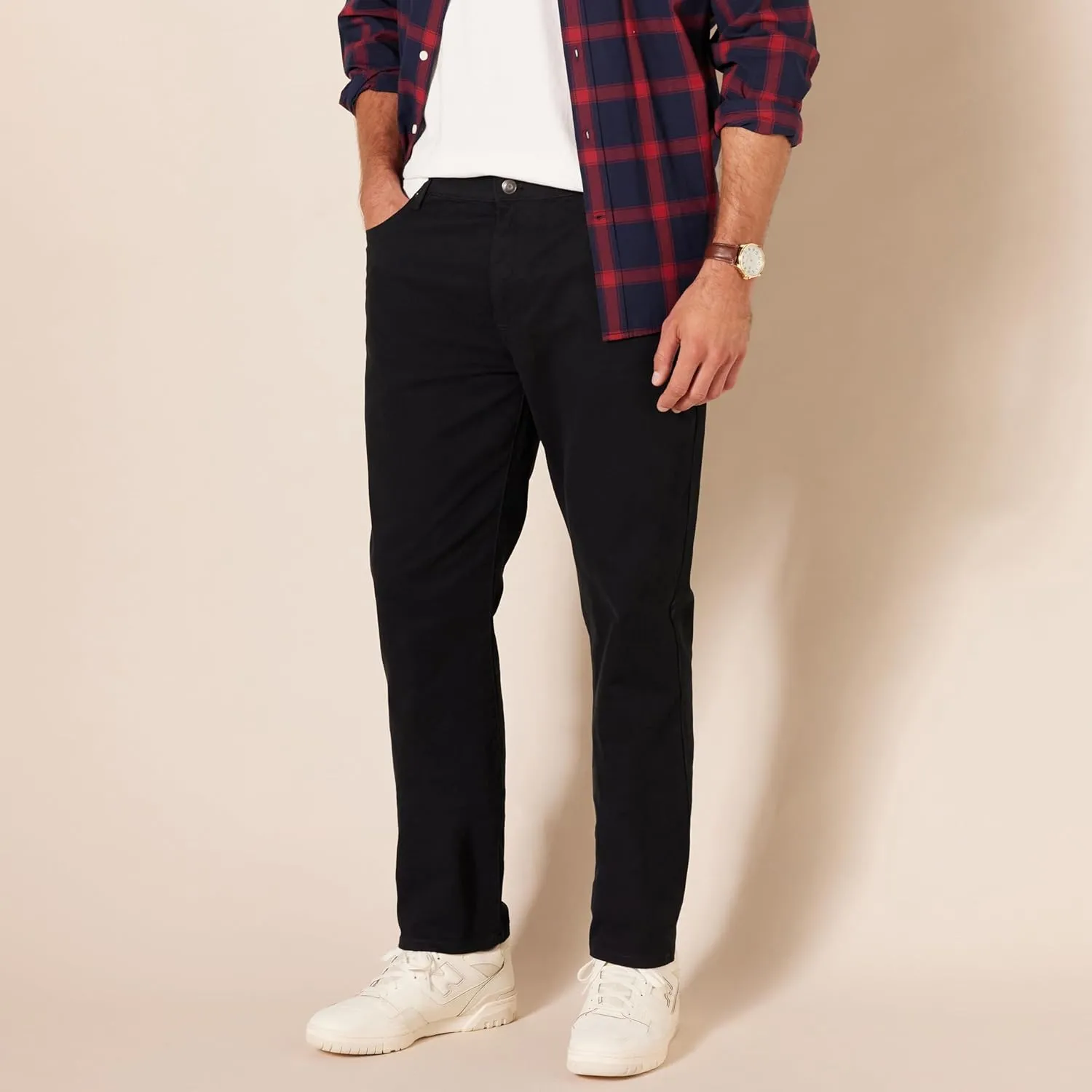Amazon Essentials Men's Athletic-Fit Pants, 5-Pocket Stretch Twill Work, Big & Tall