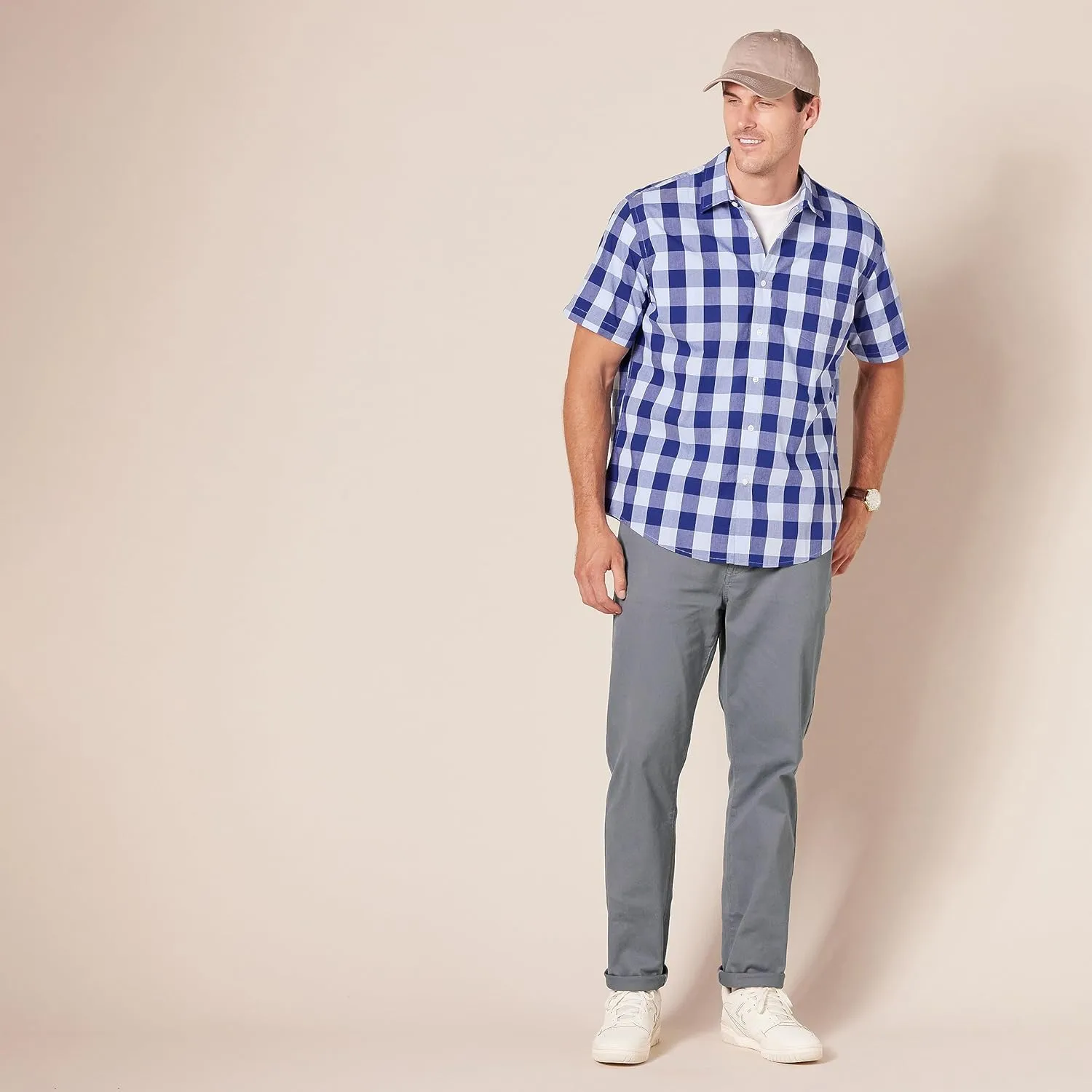 Amazon Essentials Men's Athletic-Fit Pants, 5-Pocket Stretch Twill Work, Big & Tall