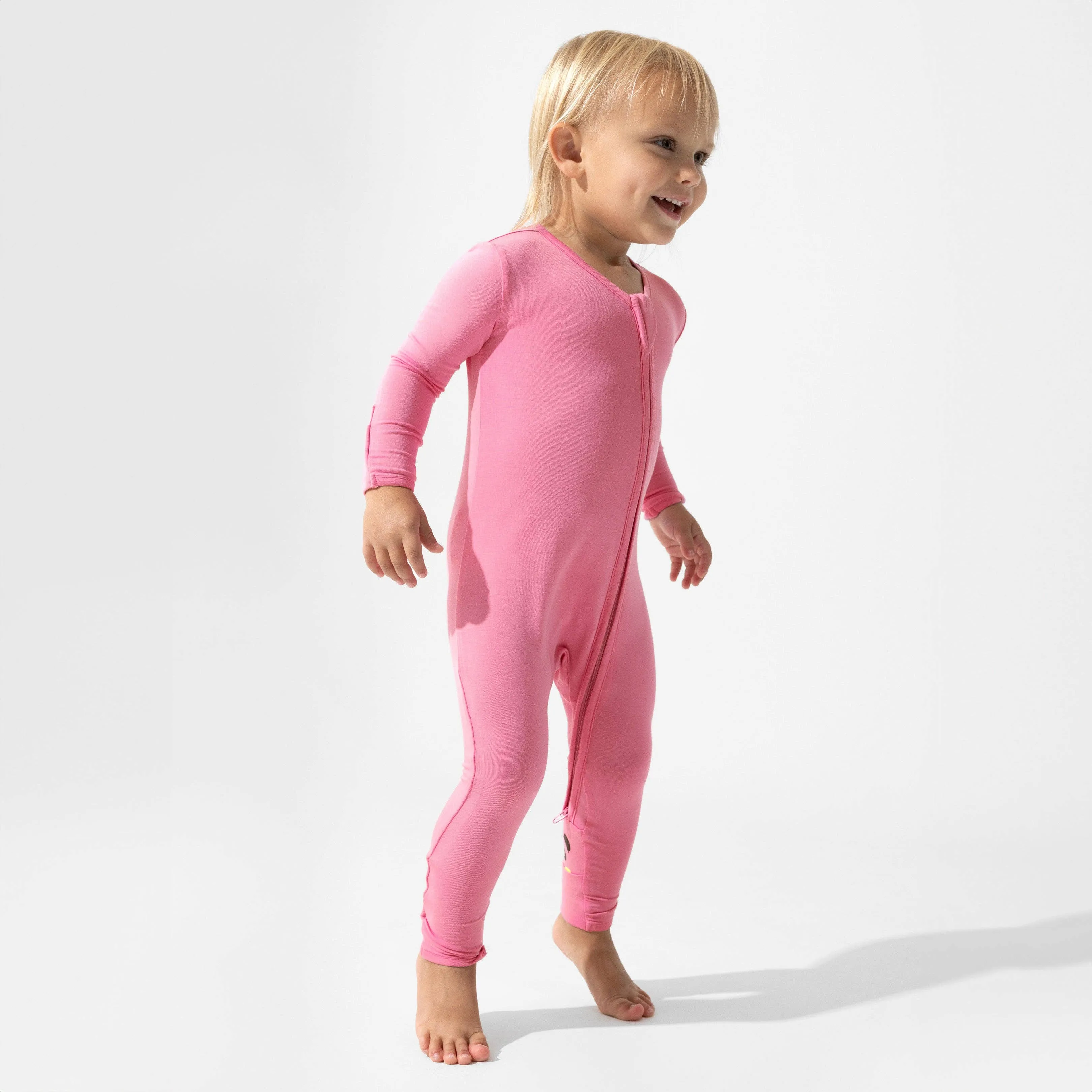Bamboo Convertible Footie - Bubblegum Pink