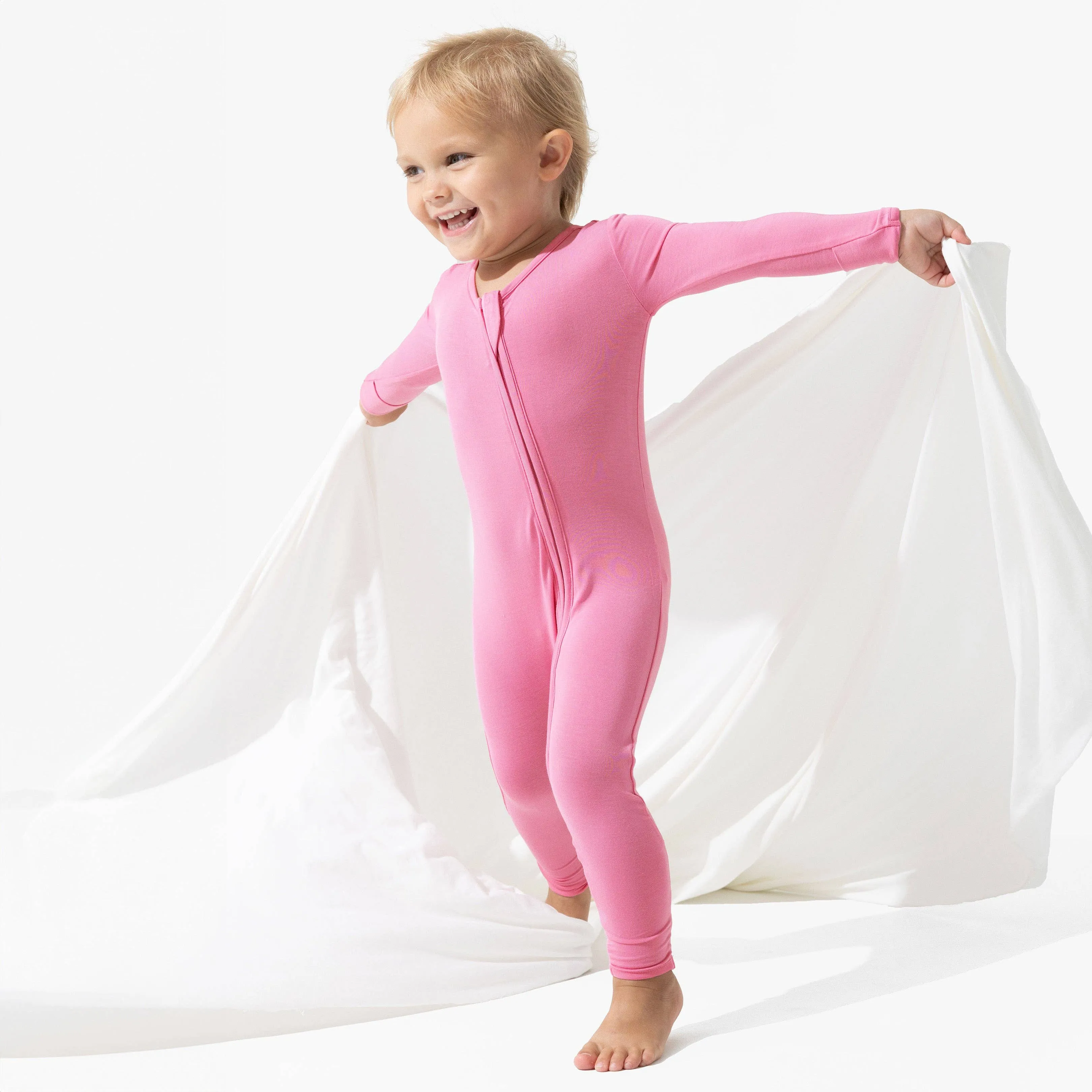 Bamboo Convertible Footie - Bubblegum Pink