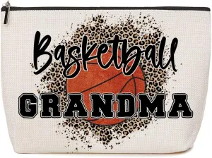 Basketball Gifts Grandma Gifts Makeup Bag Toiletry Travel Bag Cosmetic Bag for Grandmother Women Nana Mom Coach Team Lovers Her Friend Basketball Party Favors Christmas Mothers Day Birthday Gifts