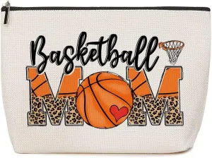 Basketball Gifts Mom Gifts Makeup Bag Toiletry Travel Bag Cosmetic Bag for Mom Women Basketball Momma Coach Lovers Mama Friend Basketball Party Favors Christmas Mothers Day Birthday Gifts
