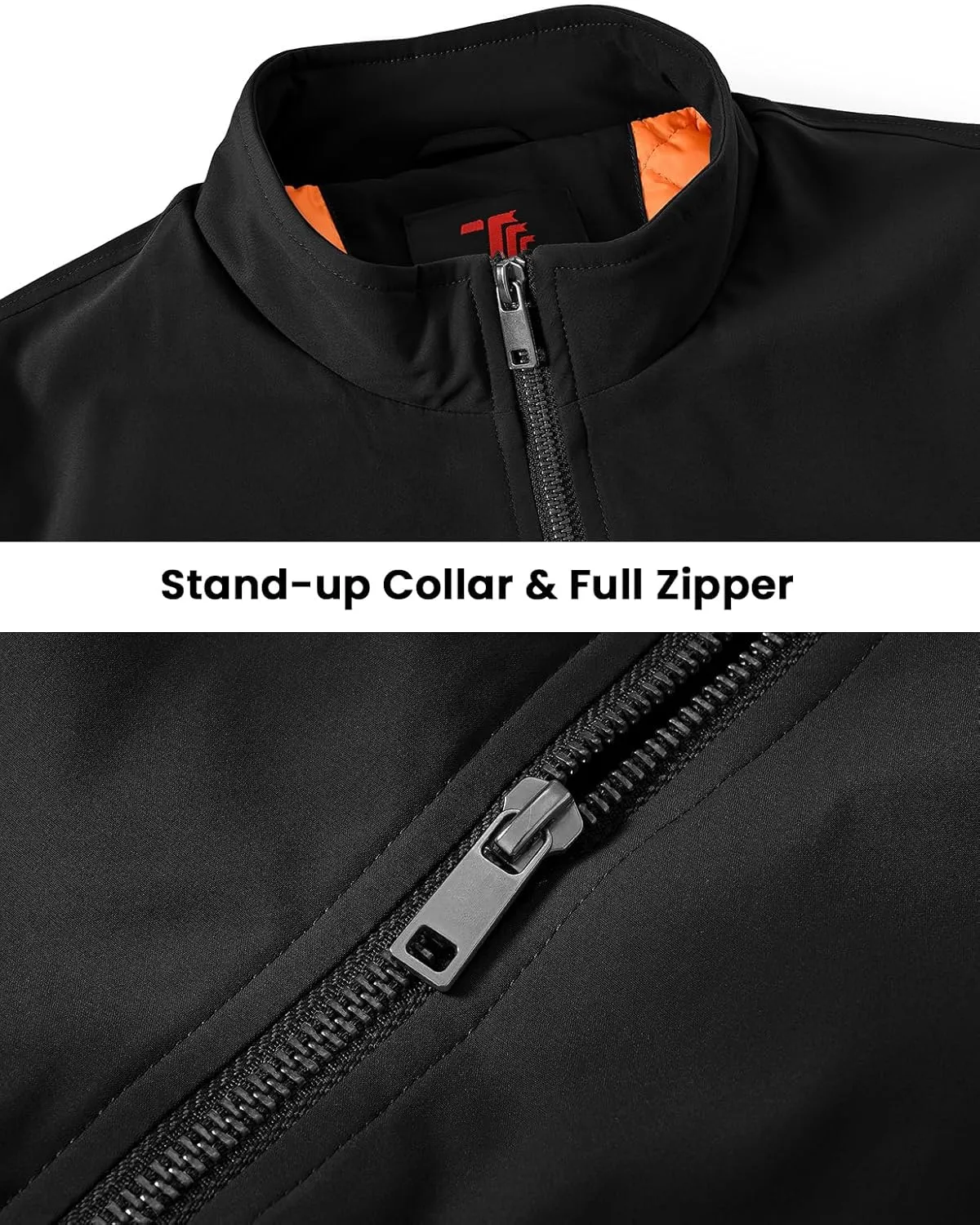 BGOWATU Men's Jacket Insulated Fall Winter jacket Zip Up Windproof Quilted Bomber Jackets Casual Warm Padded Coats