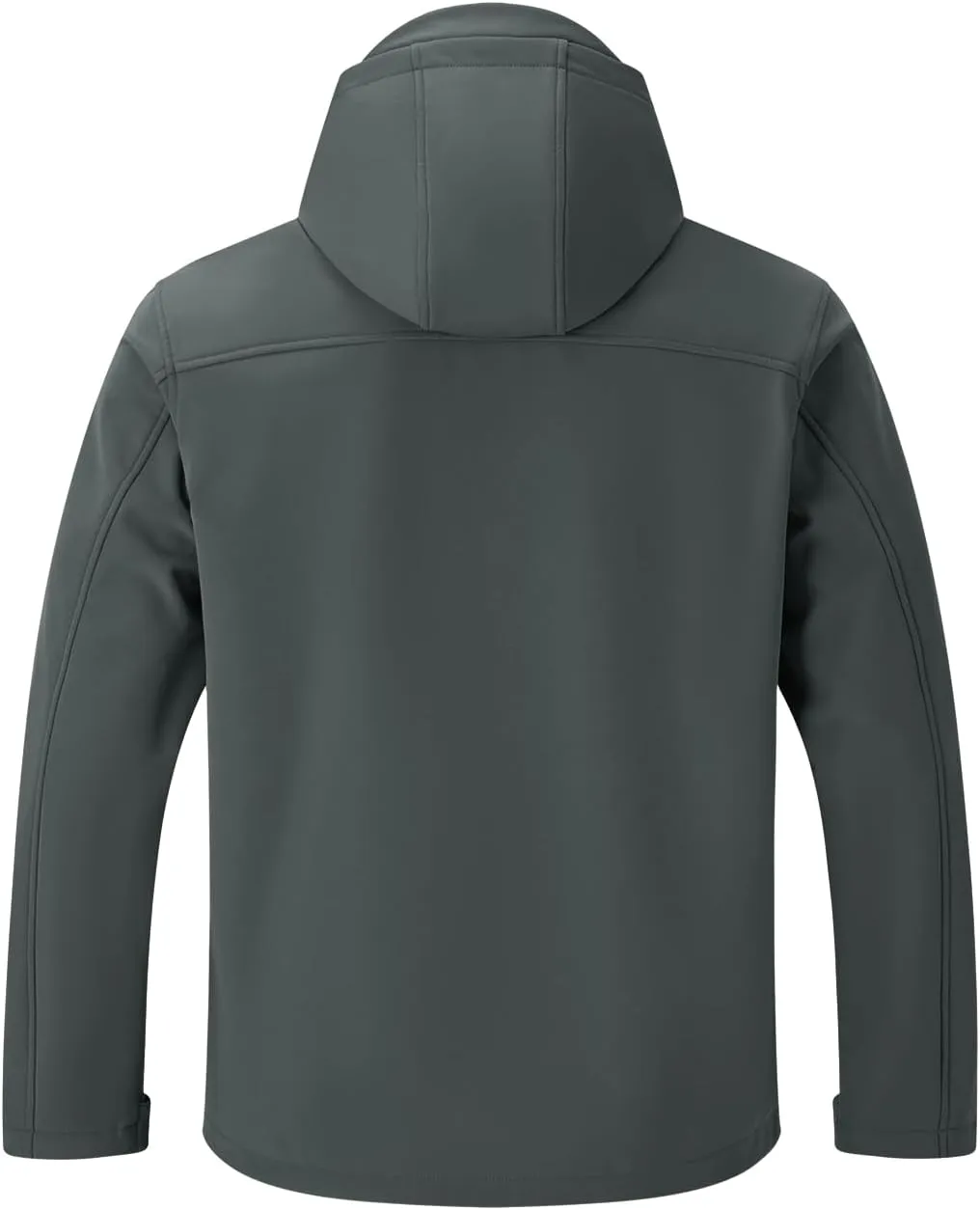 BGOWATU Men's Softshell Jacket Fall Winter Warm Fleece Lined Hooded Jacket Lightweight Windbreaker Casual Coats with Pockets