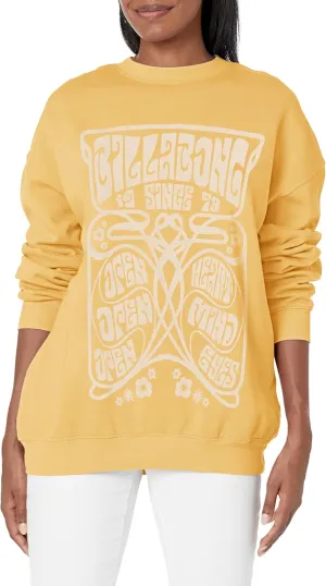 Billabong Women's Ride in Oversized Crew Neck Sweatshirt
