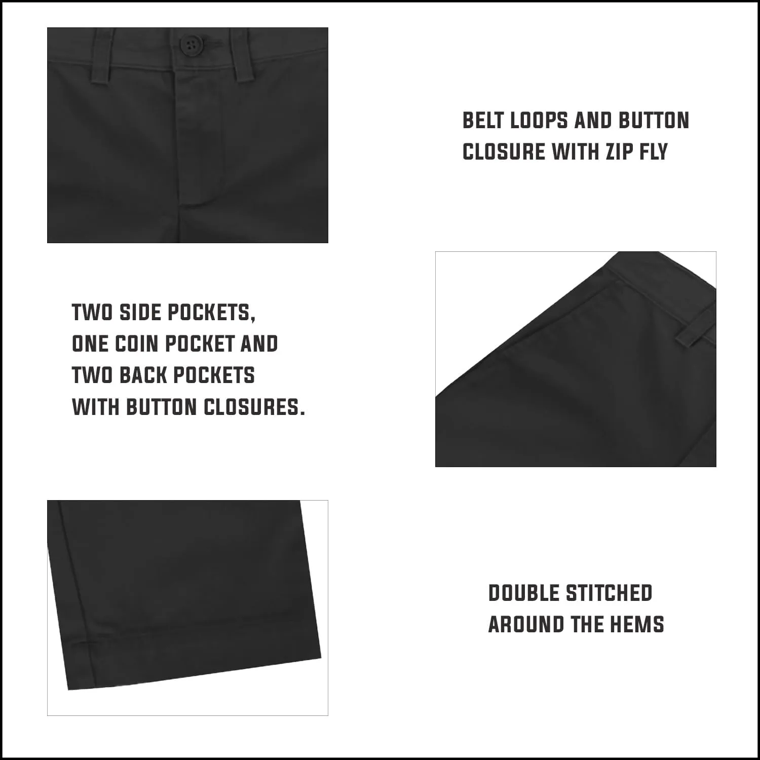 Boy's Super Stretch Slim Fit School Uniform Chino Pants