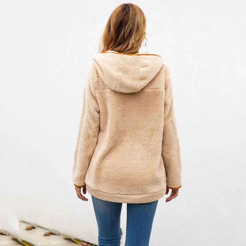 BrideLily Going out Regular Hooded Fur Coats