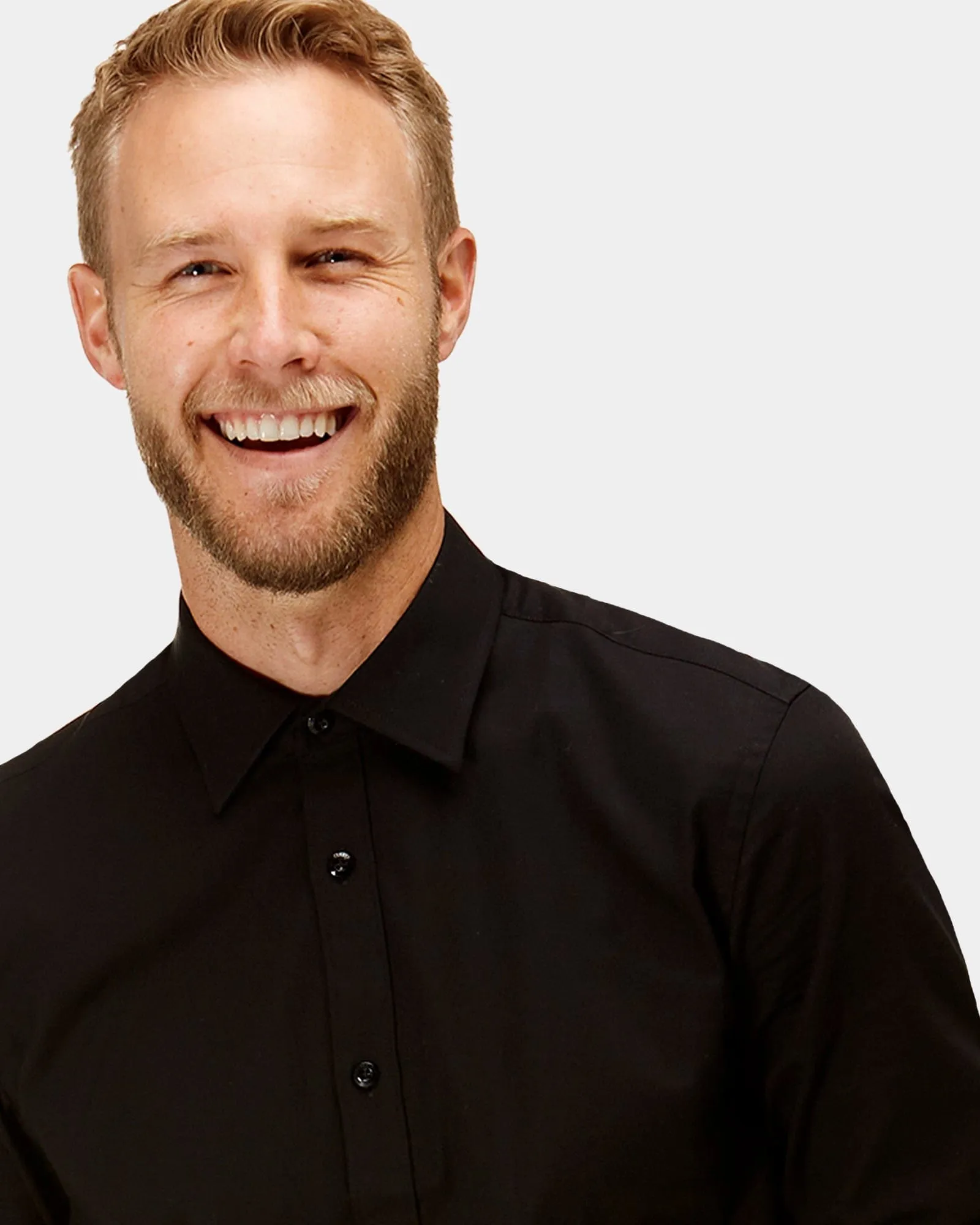 Brooksfield classic fit staple business shirt in black BFC991