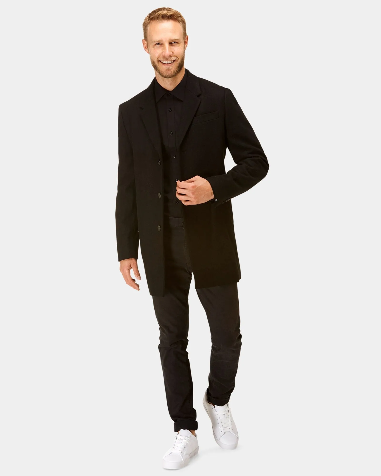 Brooksfield classic fit staple business shirt in black BFC991