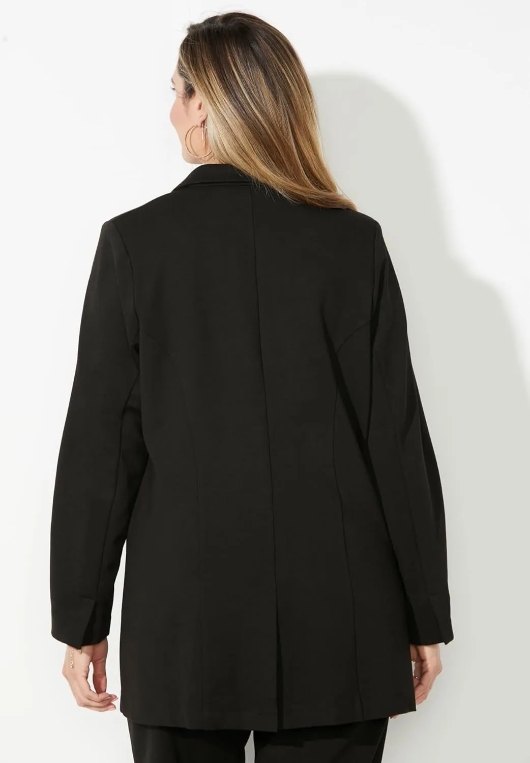 Catherines Women's Plus Size Liz&Me Ponte Knit Blazer