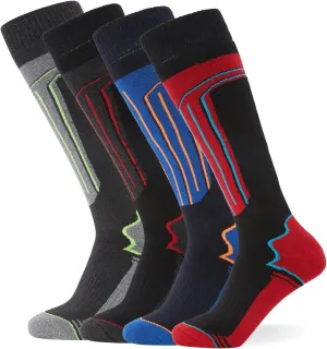 Chaussettes de Ski Thermiques (Lot de 4) pour Hommes et Femmes - Fitnessterapy