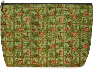 Classic Flower Bird Botanical Floral Makeup Bag Skincare Bag Travel Toiletry Bag Makeup Pouch Cosmetic Bag Birthday Christmas Thank You Friendship Gifts for Women Aunt Girls Mom Friends Grandma Sister