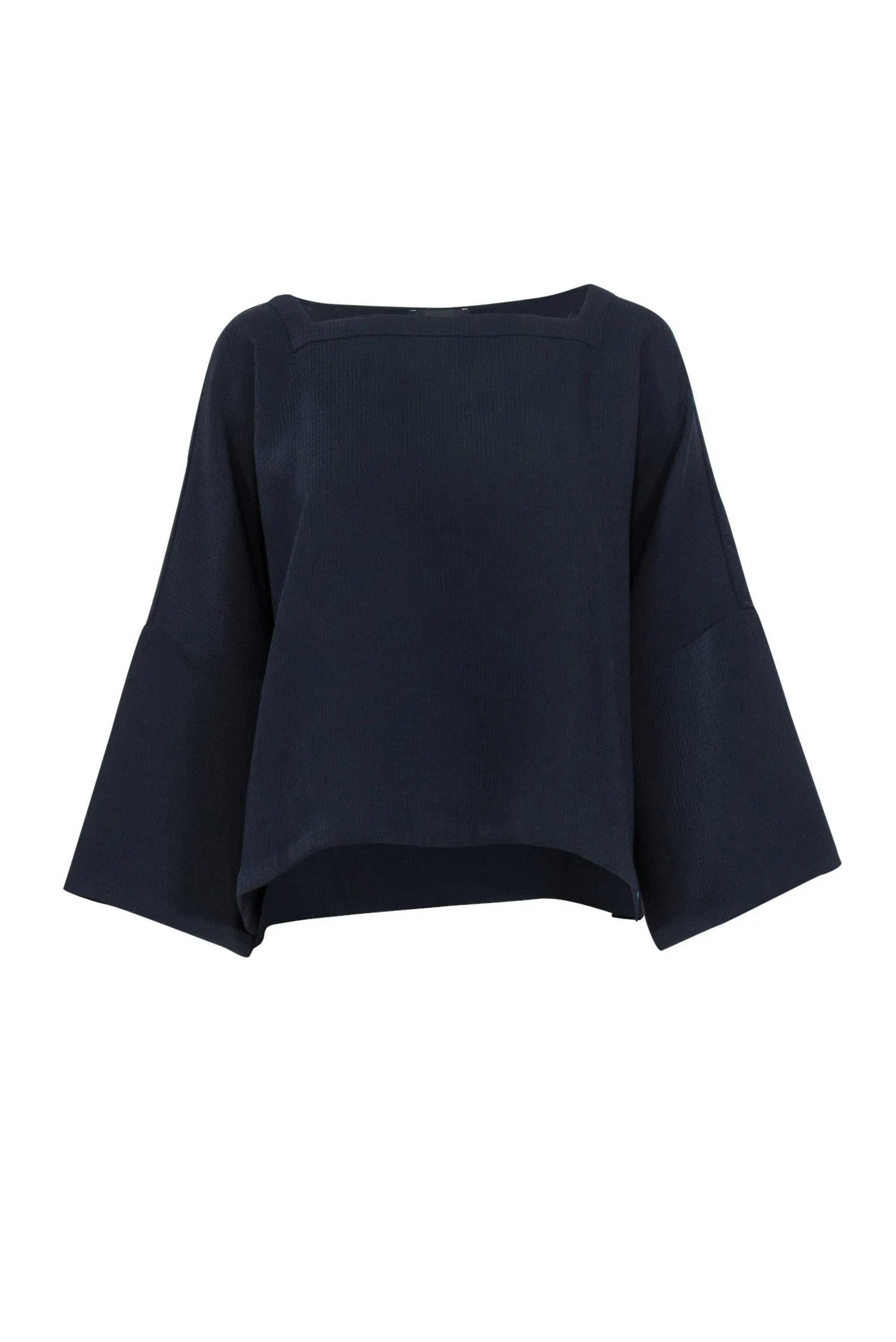 Club Monaco - Navy Square Neckline Dolman Sleeve Top Sz M