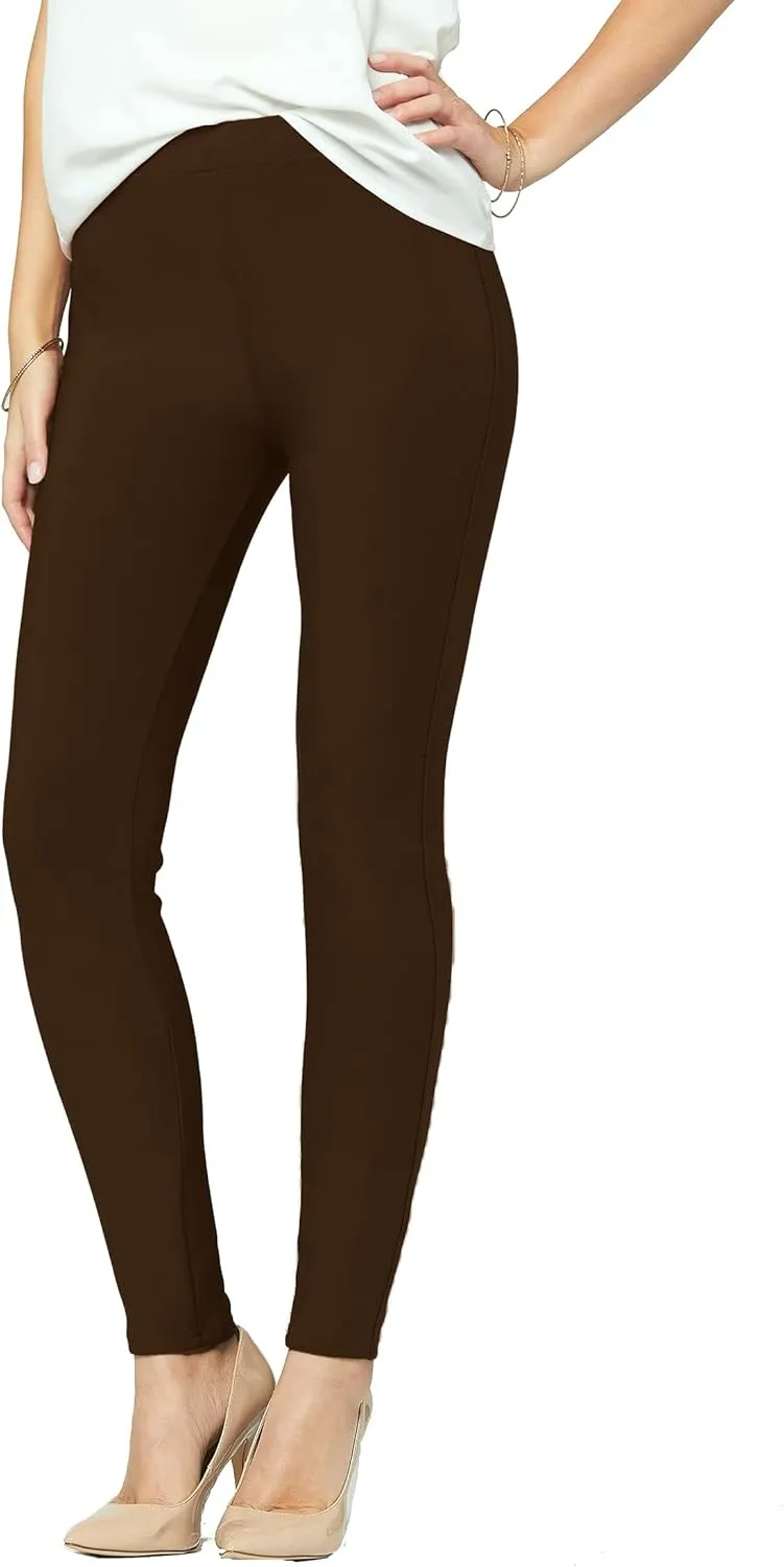 Conceited Stretch Ponte Pants for Women - Dressy Leggings - High Waist Shaping Butt Lifting