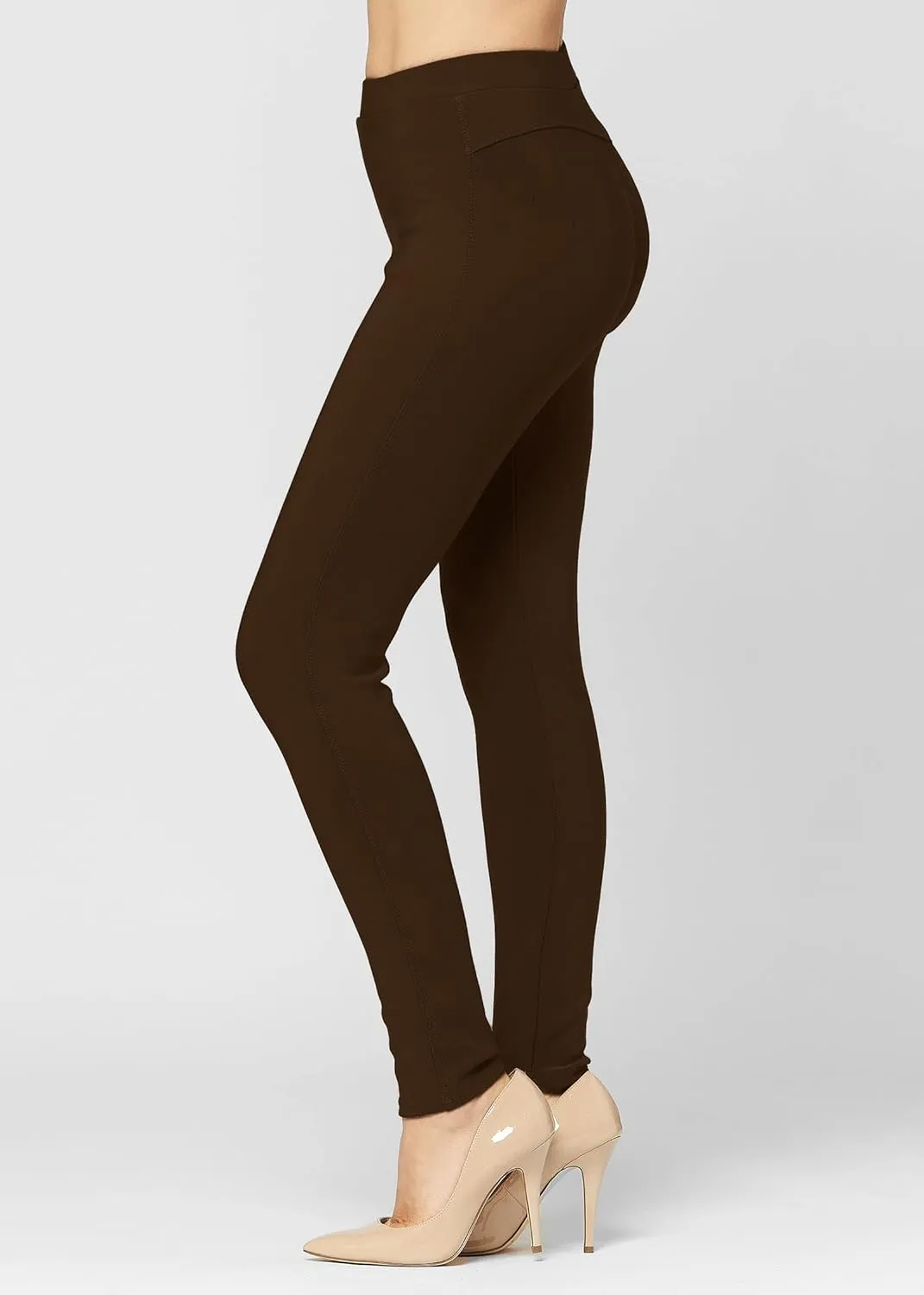 Conceited Stretch Ponte Pants for Women - Dressy Leggings - High Waist Shaping Butt Lifting