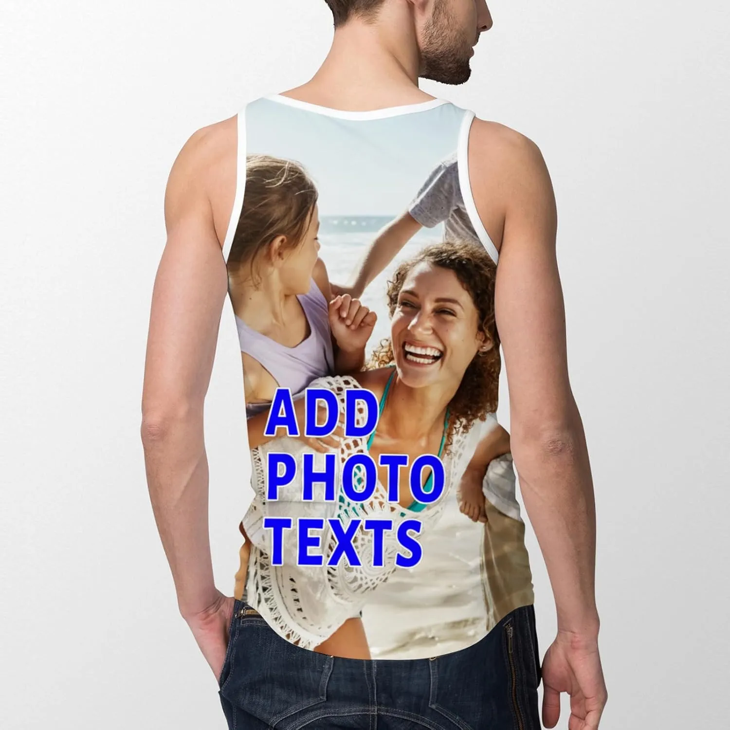 Custom Tank Tops Design Your Own Tank Tops All Over Print Sleeveless Shirts Personalized Photo Text Vest Tees for Men Women