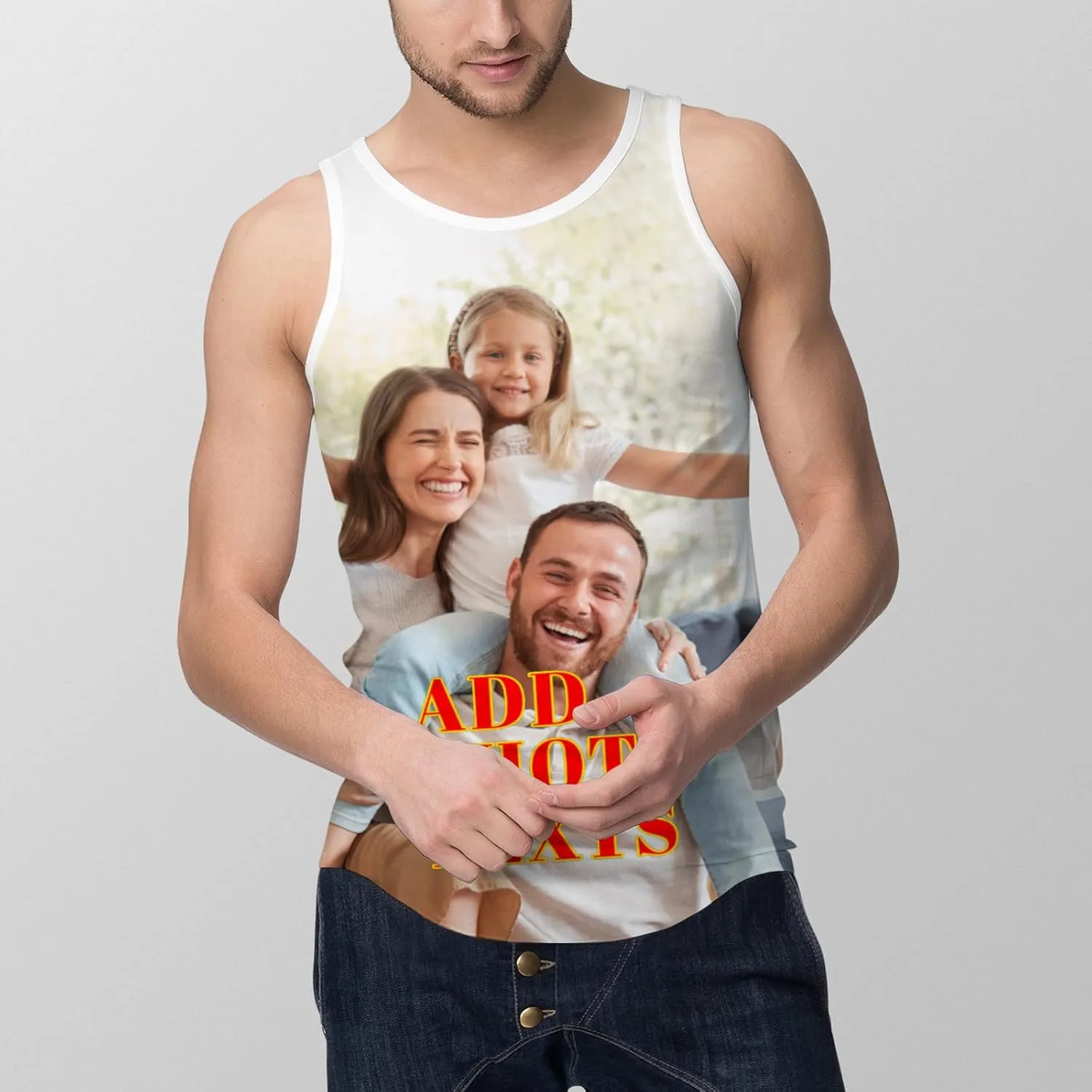 Custom Tank Tops Design Your Own Tank Tops All Over Print Sleeveless Shirts Personalized Photo Text Vest Tees for Men Women