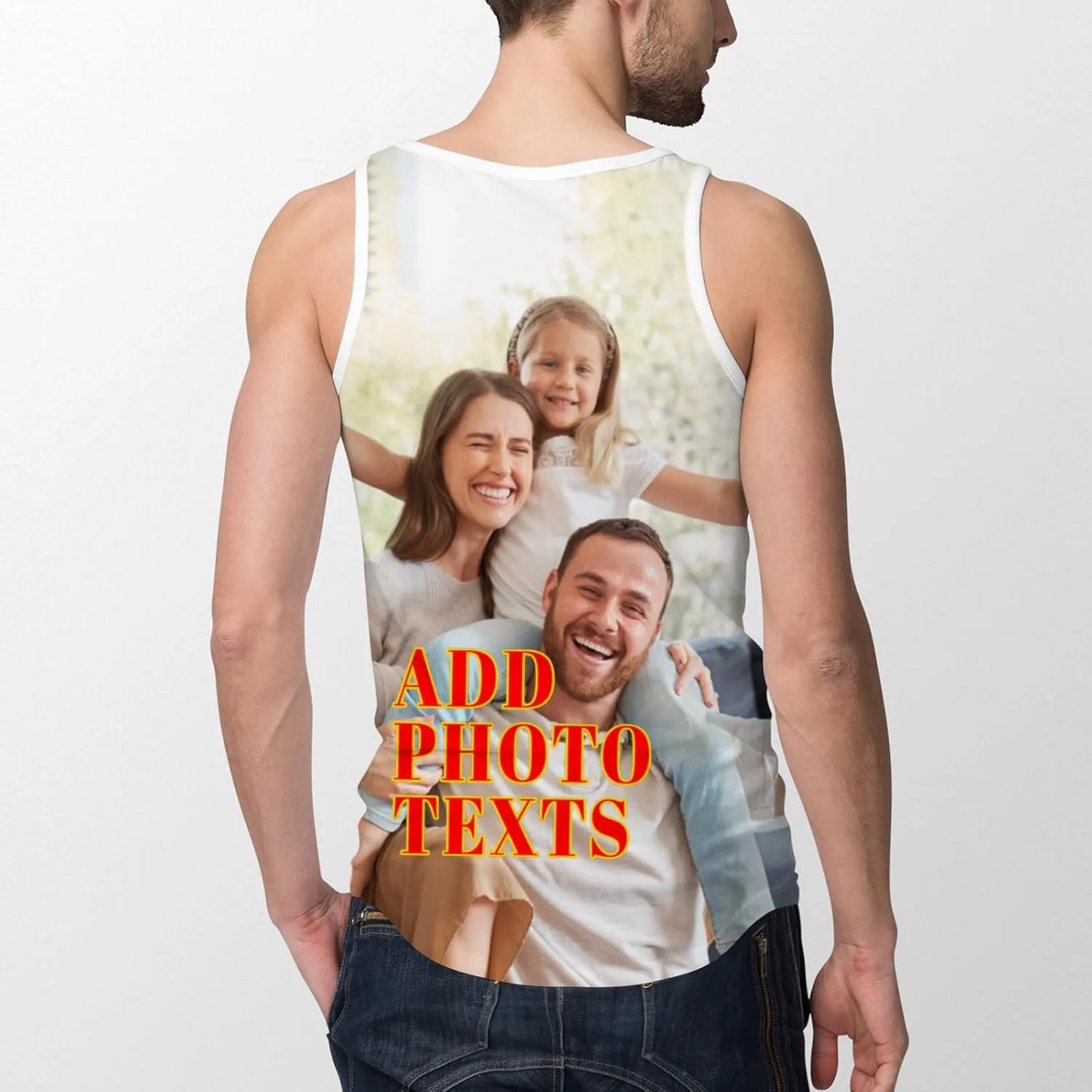 Custom Tank Tops Design Your Own Tank Tops All Over Print Sleeveless Shirts Personalized Photo Text Vest Tees for Men Women
