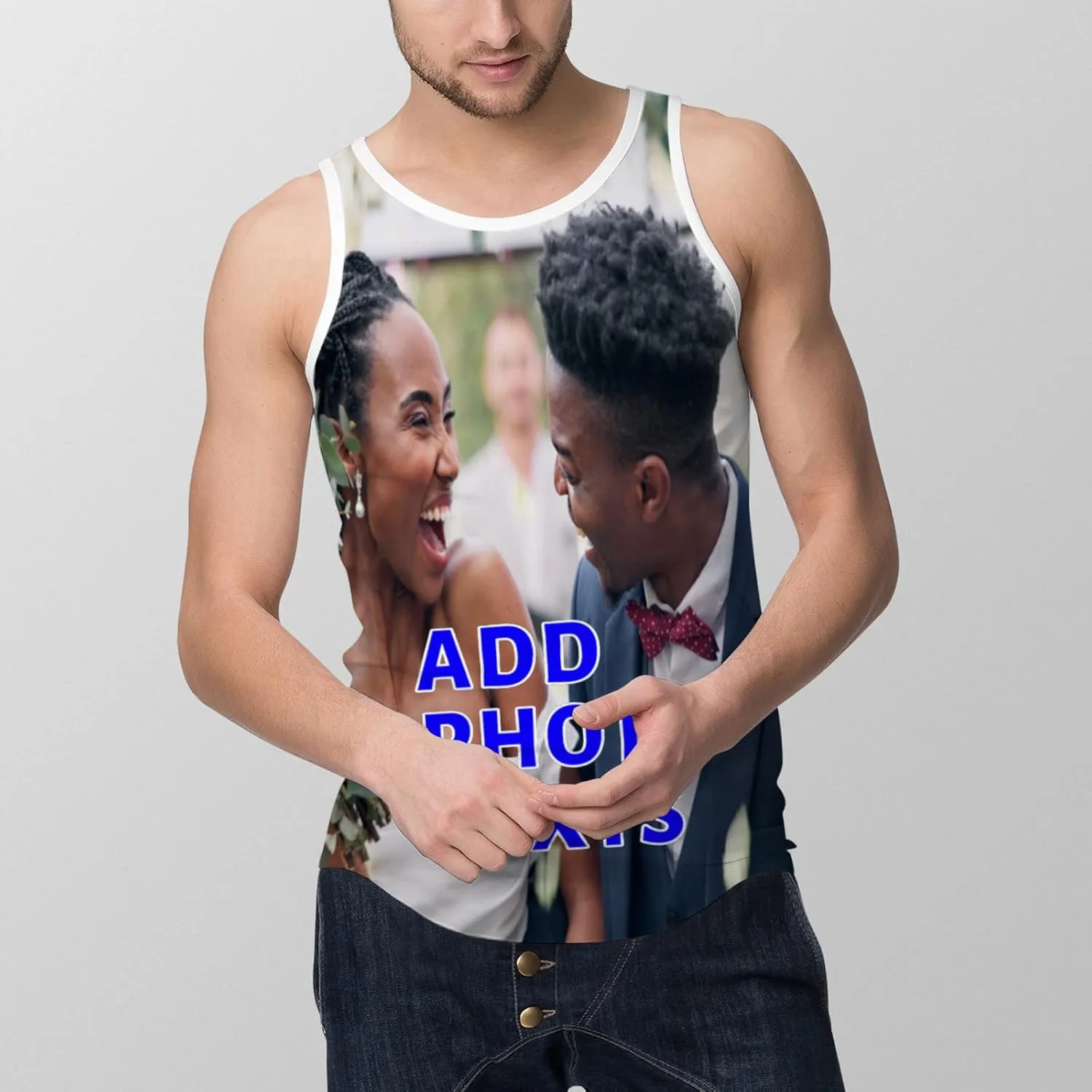 Custom Tank Tops Design Your Own Tank Tops All Over Print Sleeveless Shirts Personalized Photo Text Vest Tees for Men Women