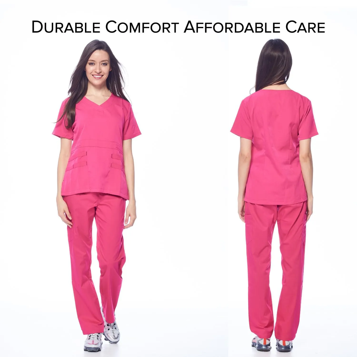 Dagacci Medical Uniform Natural Stretch Premium Women's Scrubs Set Stretch Ultra Soft Top and Pants