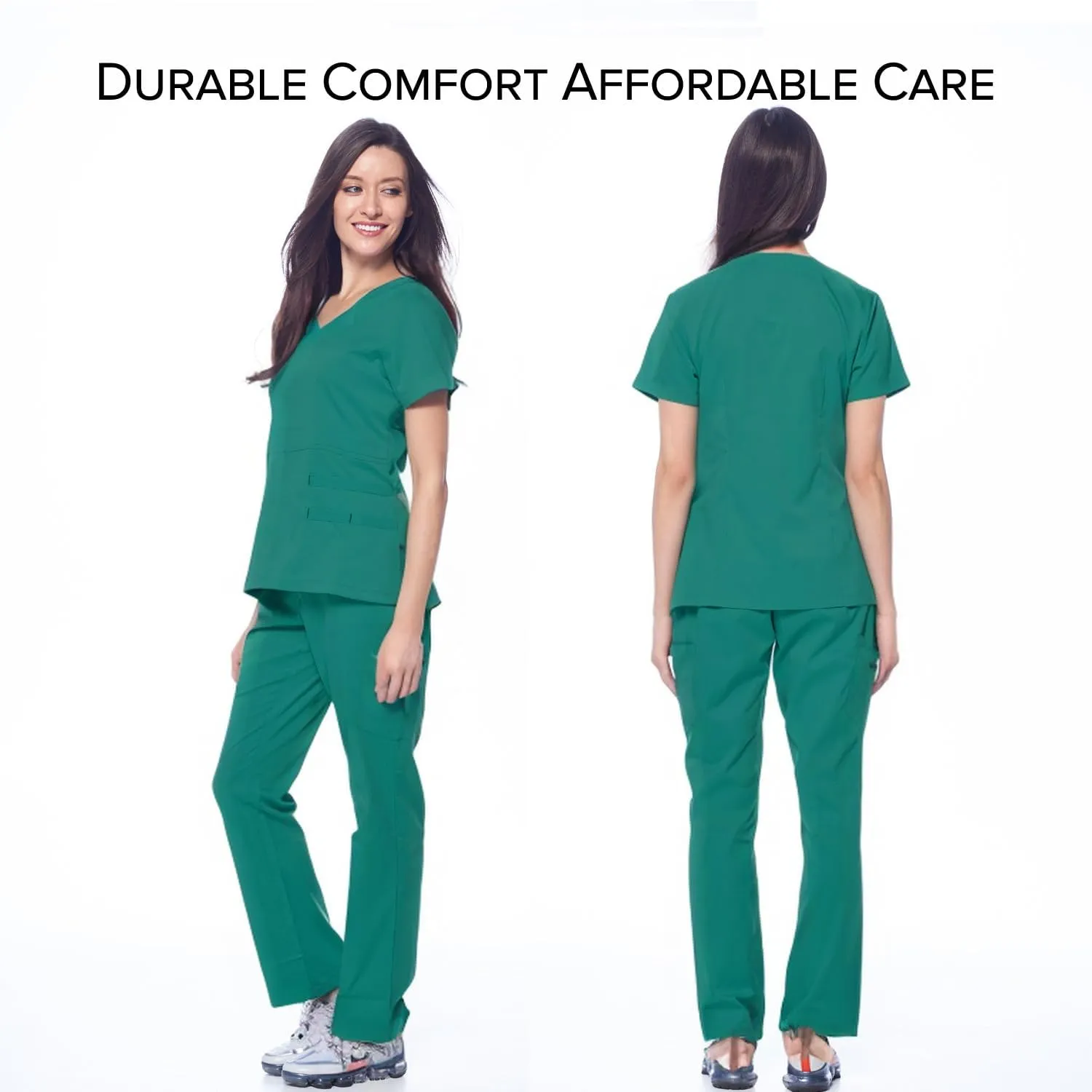 Dagacci Medical Uniform Natural Stretch Premium Women's Scrubs Set Stretch Ultra Soft Top and Pants