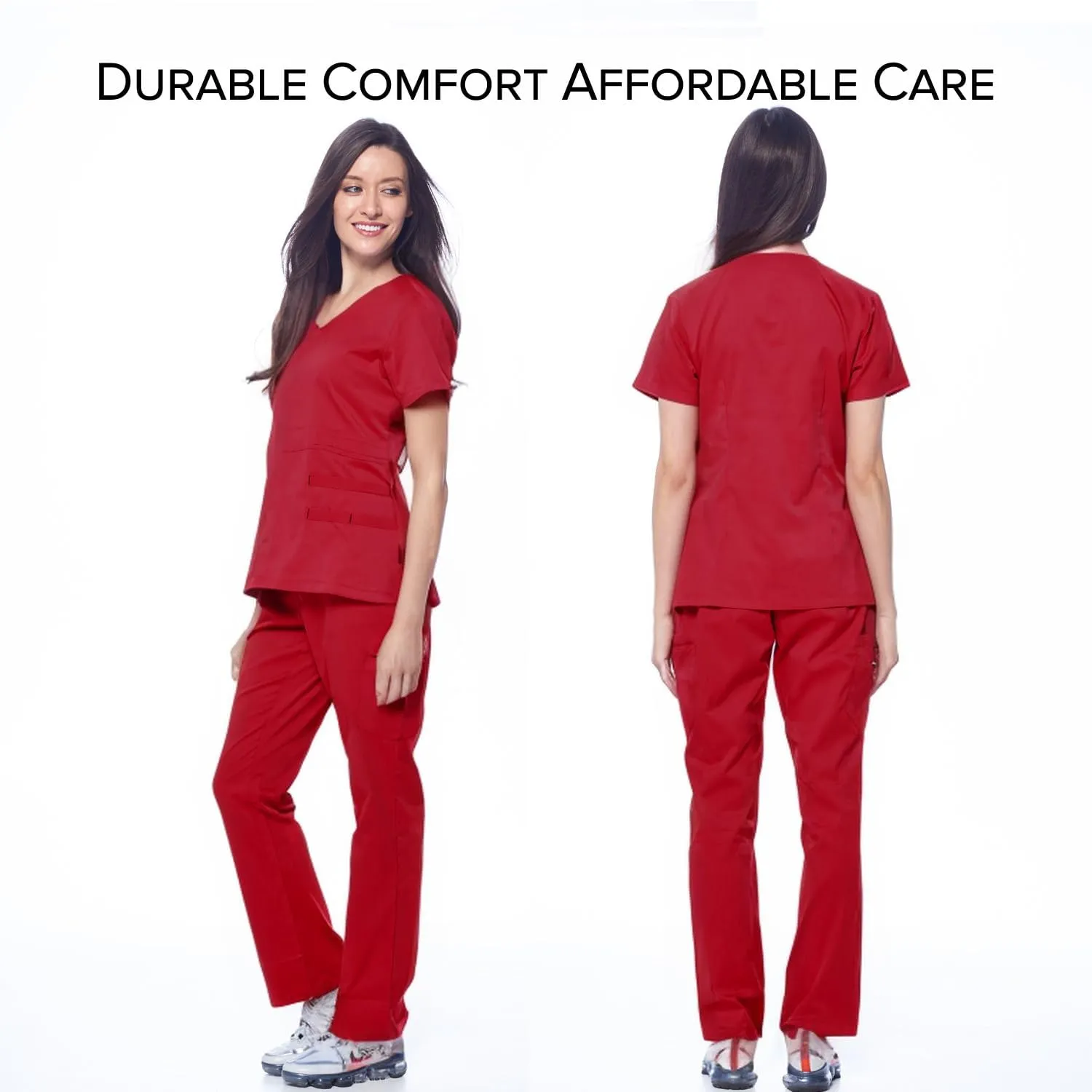 Dagacci Medical Uniform Natural Stretch Premium Women's Scrubs Set Stretch Ultra Soft Top and Pants
