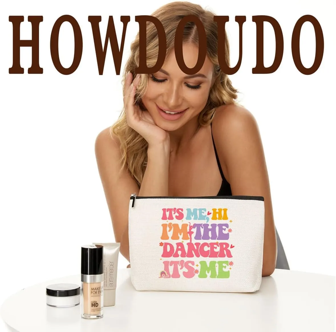 Dance Teacher Gifts Makeup Bag Cosmetic Bag Dance Stuff, Travel Organizer Toiletry Bag Funny Dancer Gifts for Girls Dance Coach Dance Lovers Dancers Birthday Teachers' Day Anniversary Women's Day
