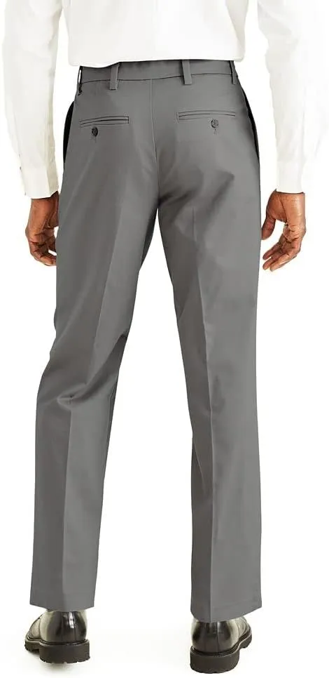 Dockers Men's Classic Fit Signature Lux Cotton Pleated Stretch Pants (Regular and Big & Tall)