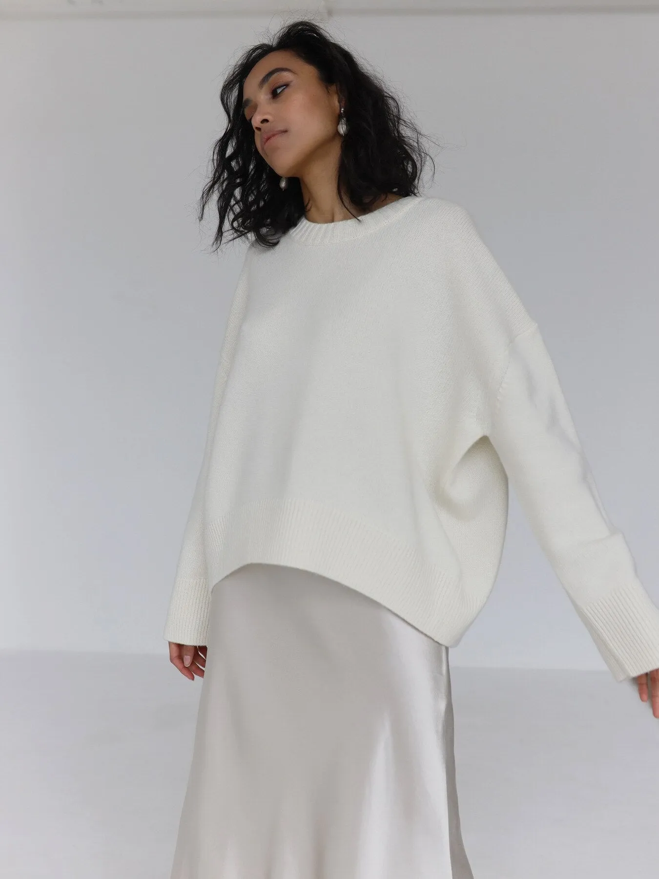 Fashionkova Autumn Winter Knit Women Sweater Top Long Batwing Sleeve O-Neck Loose Thick Solid Pullovers High Quality Casual Women Sweater