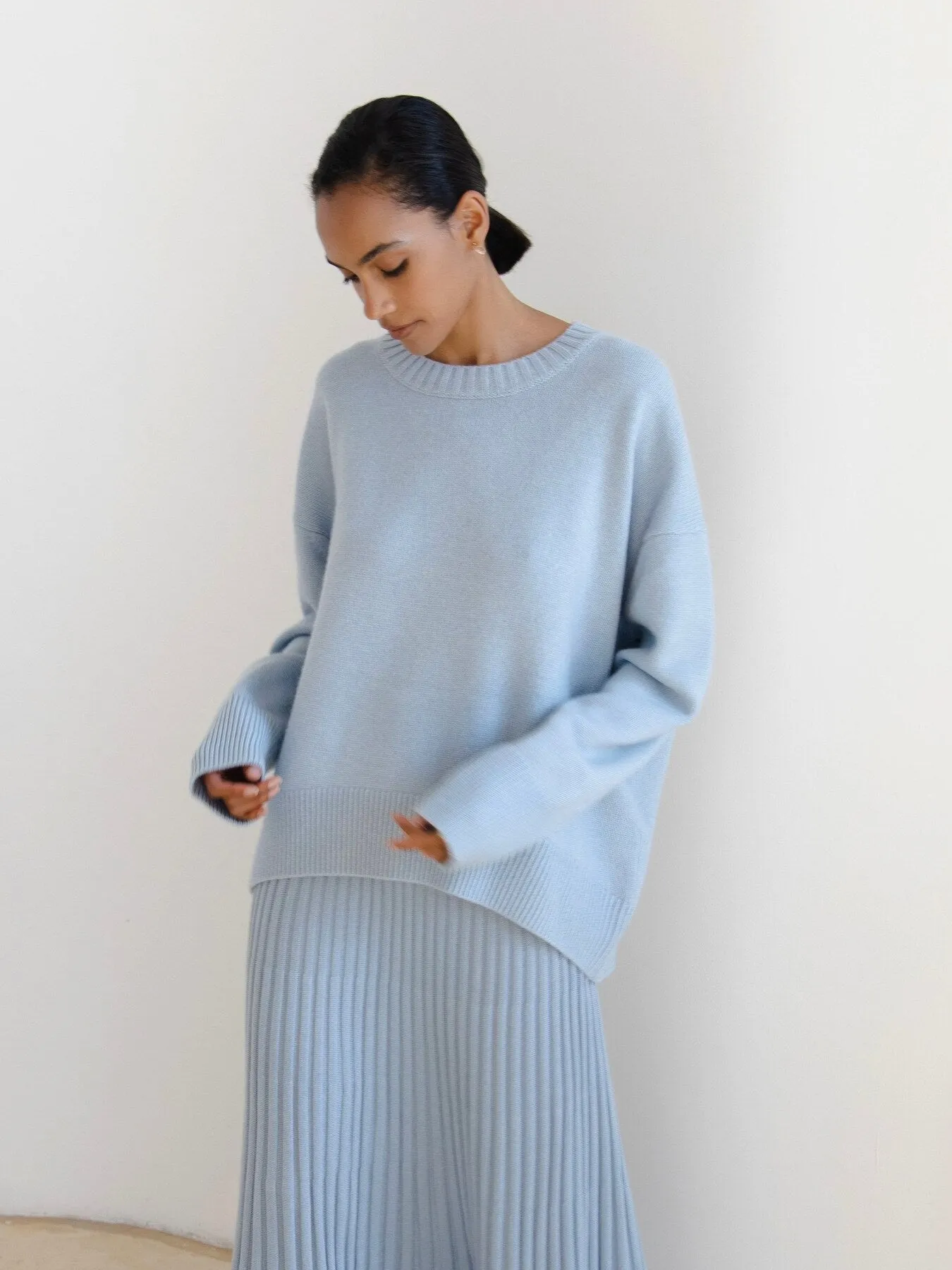 Fashionkova Autumn Winter Knit Women Sweater Top Long Batwing Sleeve O-Neck Loose Thick Solid Pullovers High Quality Casual Women Sweater