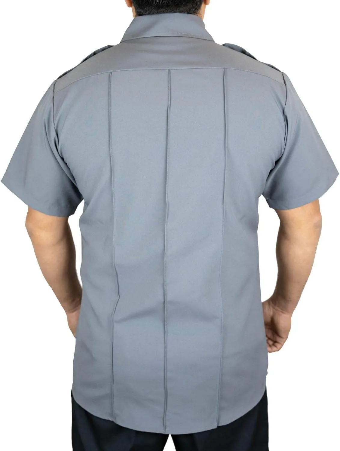 First Class 100% Polyester Short Sleeve Men's Uniform Shirt White