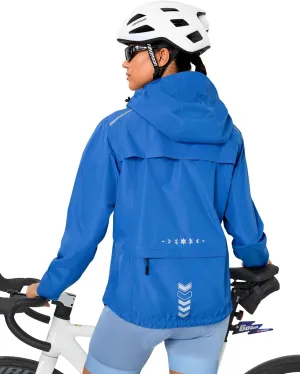 FitsT4 Sports Womens Rain Jacket Lightweight Waterproof Windbreaker Packable Running Reflective Cycling Jackets with Hood