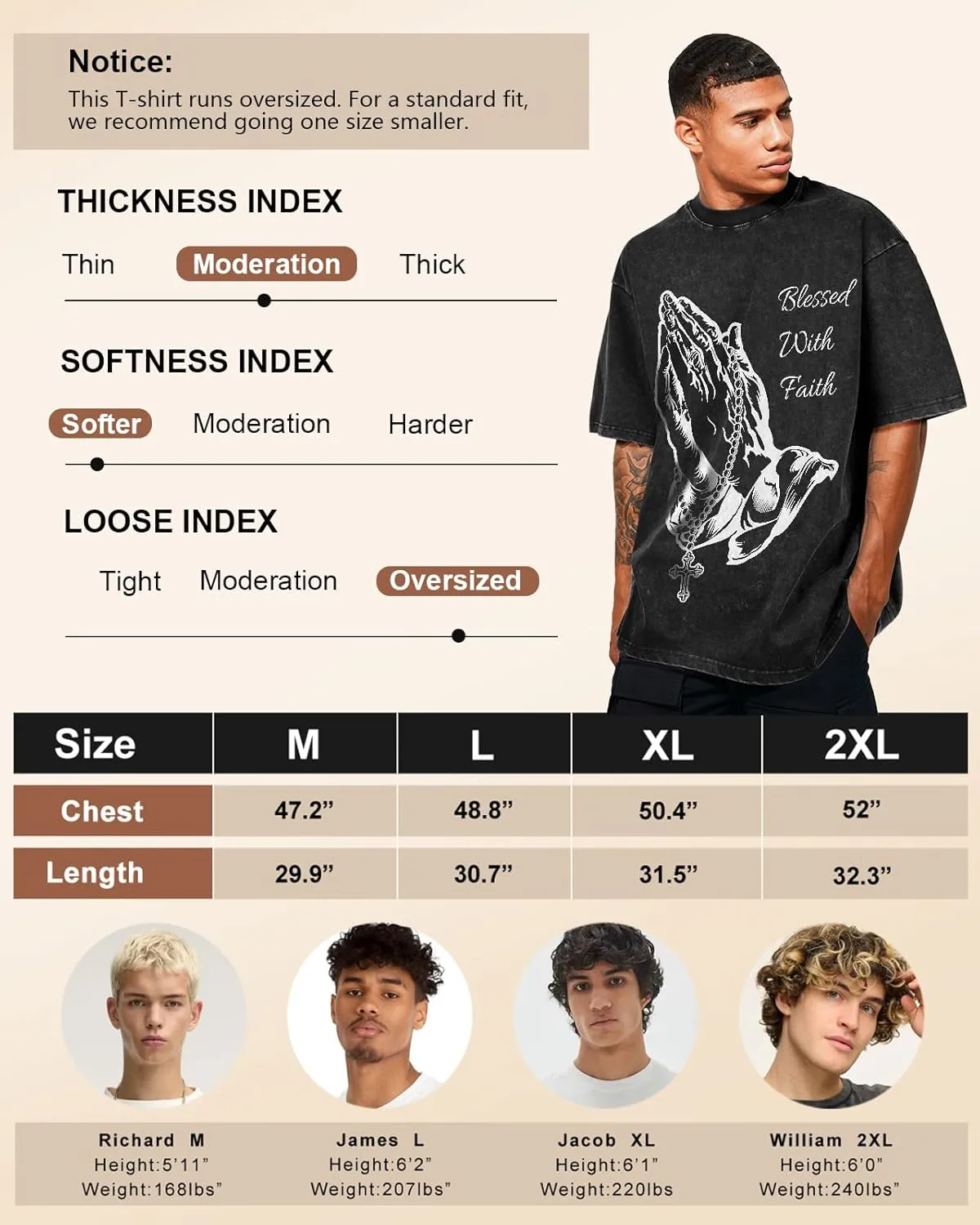 Flafens Oversized Tshirts for Men - Graphic T Shirt Tees Crewneck Short Sleeve Loose Top Over Sized Pattern Print Tops