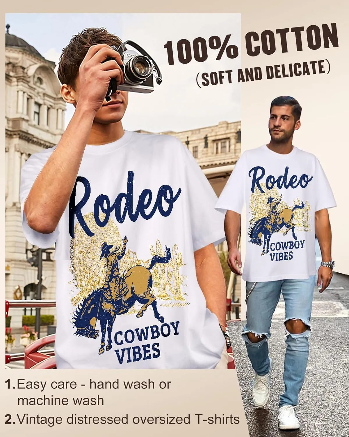 Flafens Oversized Tshirts for Men - Graphic T Shirt Tees Crewneck Short Sleeve Loose Top Over Sized Pattern Print Tops