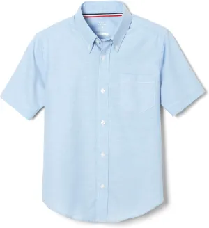 French Toast Men's Expandable Collar Short Sleeve Oxford Dress Shirt