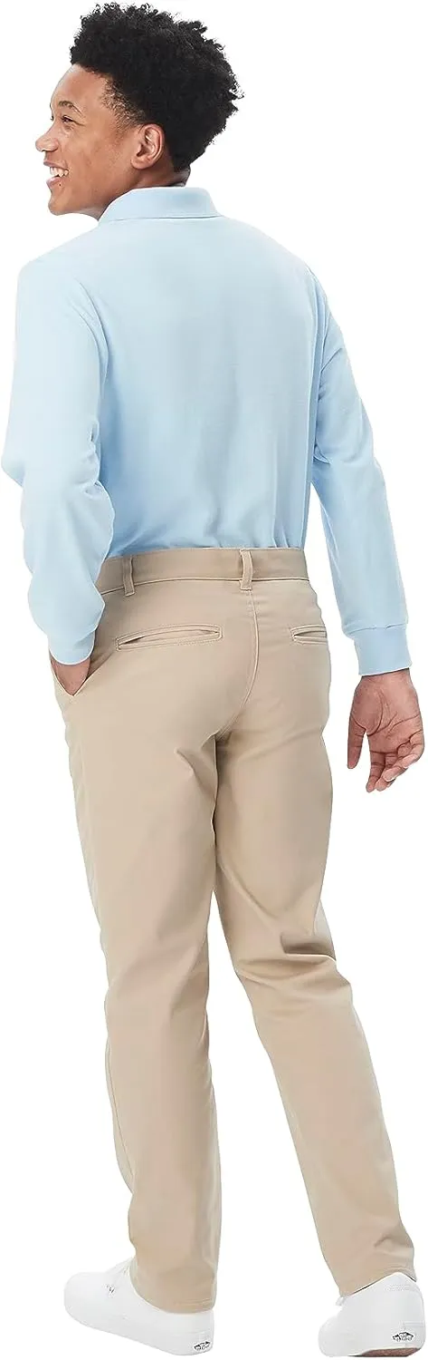 French Toast Men's Straight Fit Stretch Twill Chino Pant