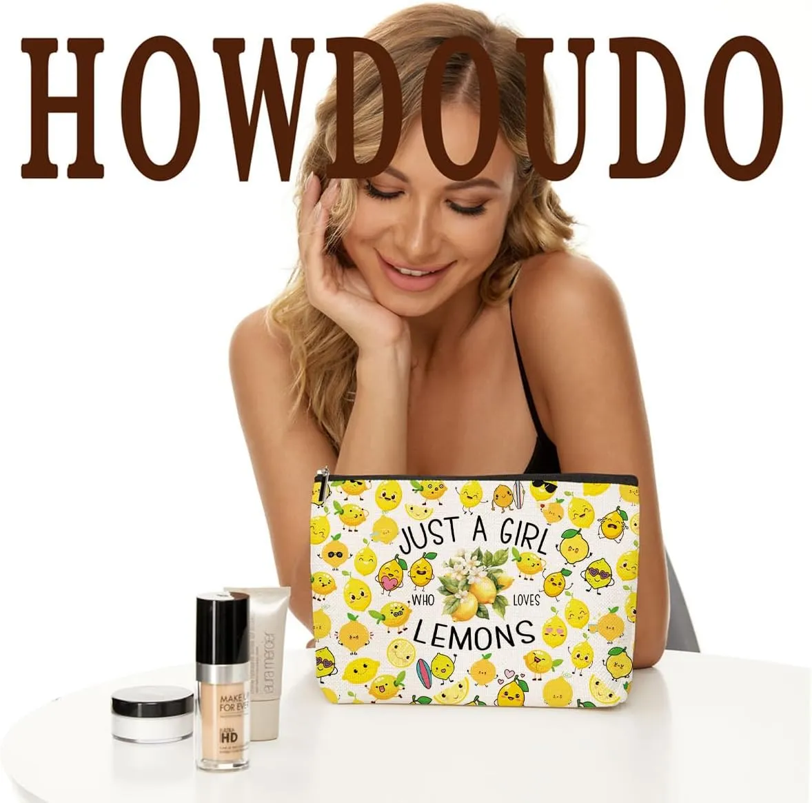 Funny Lemon Themed Makeup Bag - Nurse Day Graduation Birthday Gift for Women, Her, Female Teen Girls, Sister, Niece, Best Friend, Daughter, Cousin, BFF - Fruit Lover Gifts