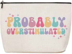 Funny Quotes Sarcastic Mental Health Makeup Bag Psychologist Therapist Gifts Novelty Retirement Appreciation Gifts for Women Friends Counselor Teacher Mothers Day Christmas Graduation Birthday Gifts