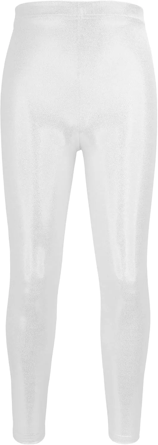 Girls Faux Leather Pants Stretch Leggings Tights Kids Pants