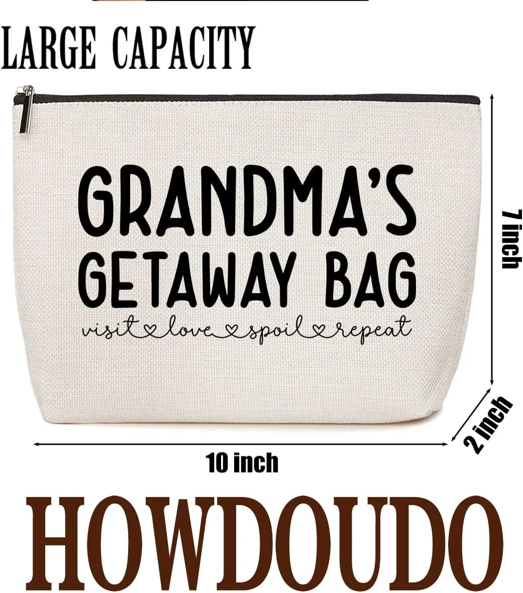Grandma Gifts Makeup Bag Grandma Birthday Gifts Grandmother Gifts First Grandma Gift Appreciation Gifts for Women Her Granny Mimi Gigi Christmas Retirement Grandmothers Day Gifts Cosmetic Bag