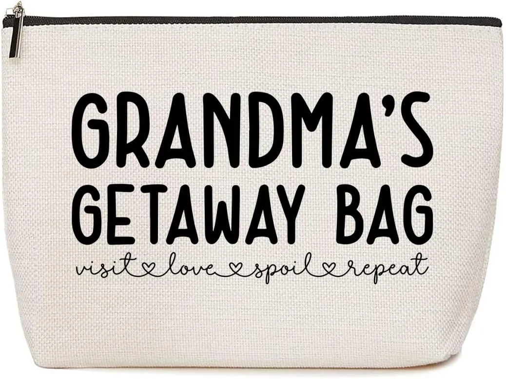 Grandma Gifts Makeup Bag Grandma Birthday Gifts Grandmother Gifts First Grandma Gift Appreciation Gifts for Women Her Granny Mimi Gigi Christmas Retirement Grandmothers Day Gifts Cosmetic Bag