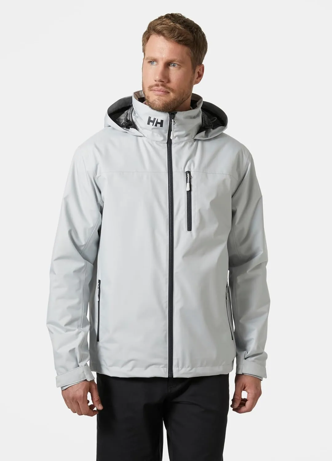Helly-Hansen Crew Hooded Midlayer 2.0 Waterproof Jackets for Men with Insulated Windproof Sailing Fabric and Packable Hood