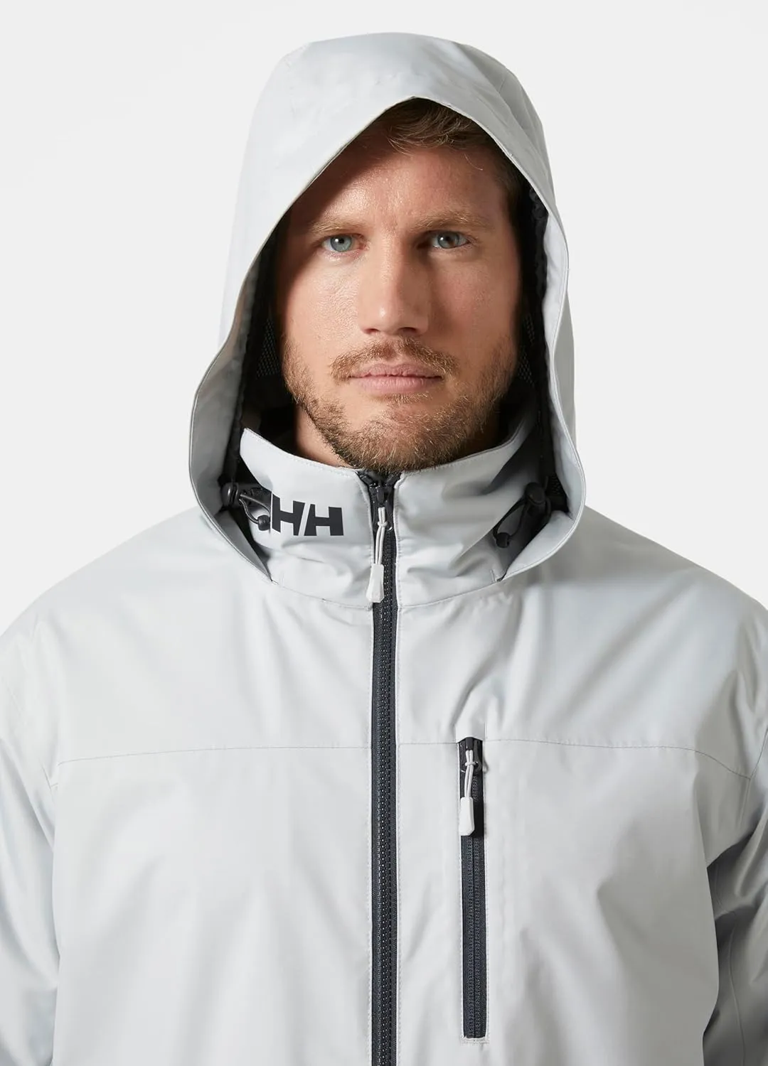 Helly-Hansen Crew Hooded Midlayer 2.0 Waterproof Jackets for Men with Insulated Windproof Sailing Fabric and Packable Hood