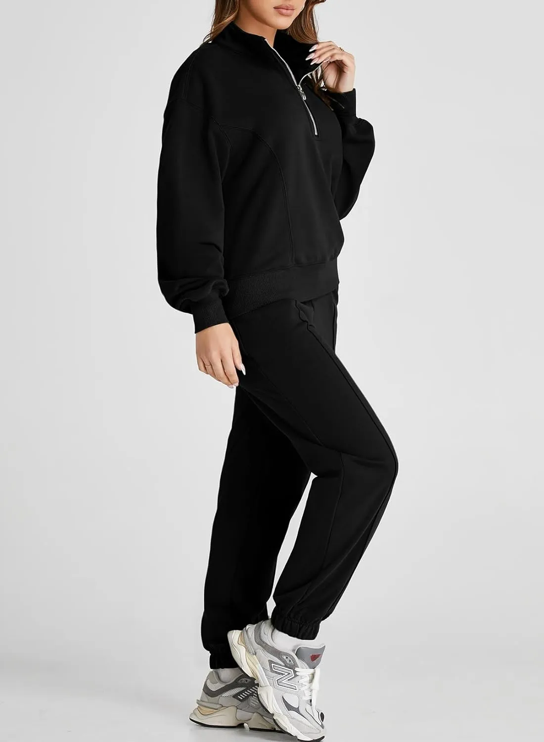 Herseas Women 2 Piece Outfits Sweatsuit Sweatshirt Sweatpants Tracksuit Sweat Lounge Matching Set 2024 Fall Trendy