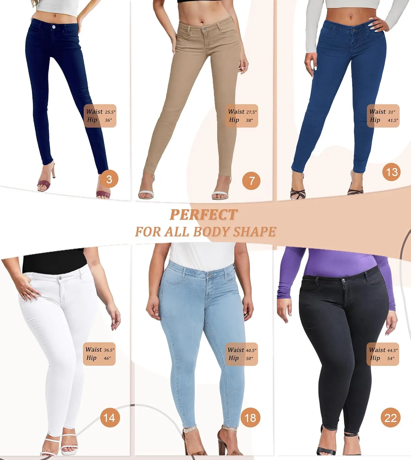 Hybrid & Company Women's Extreme Butt Lift Stretch Denim Jeans