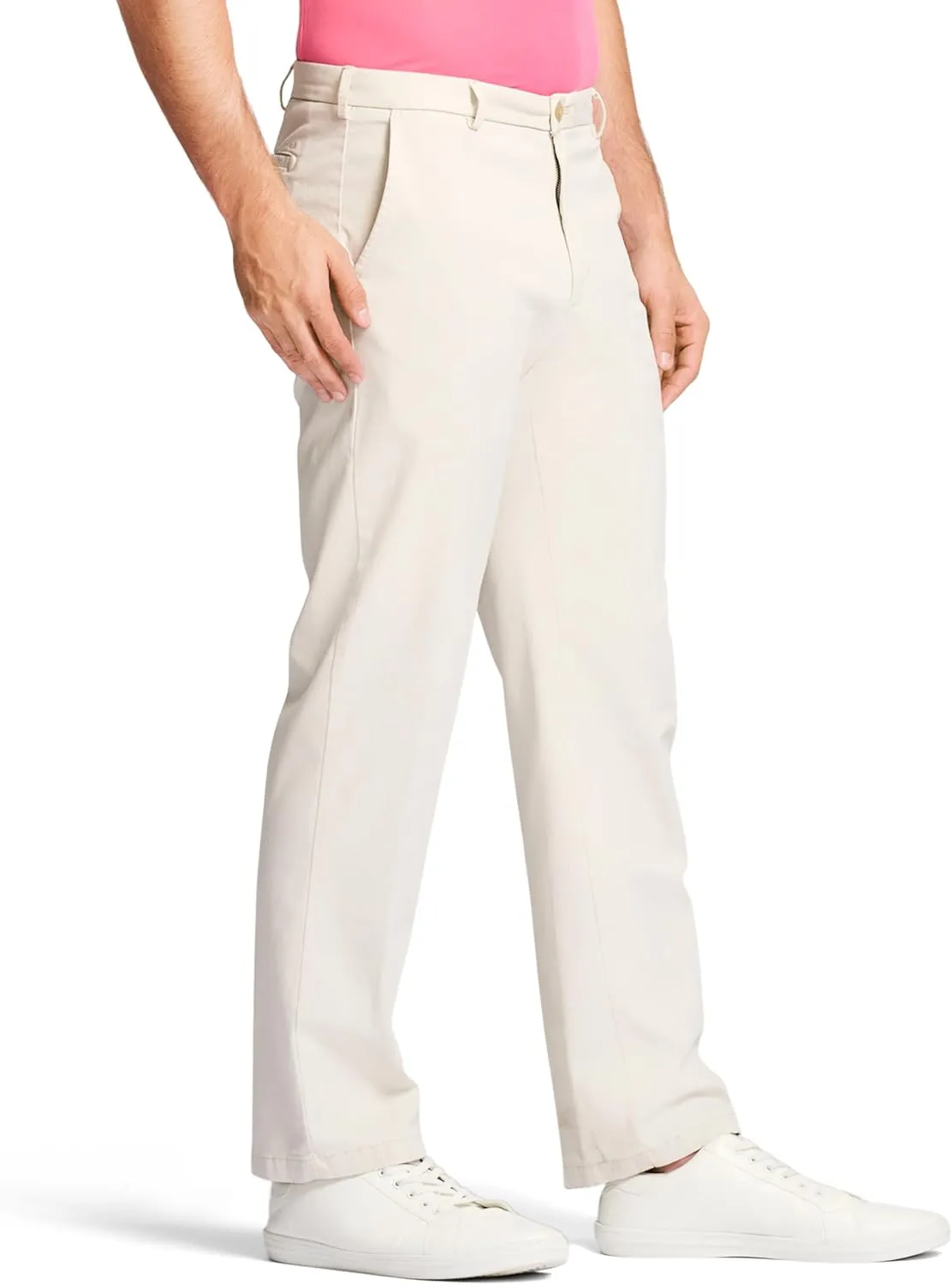 IZOD Men's Saltwater Stretch Flat Front Straight Fit Chino Pant