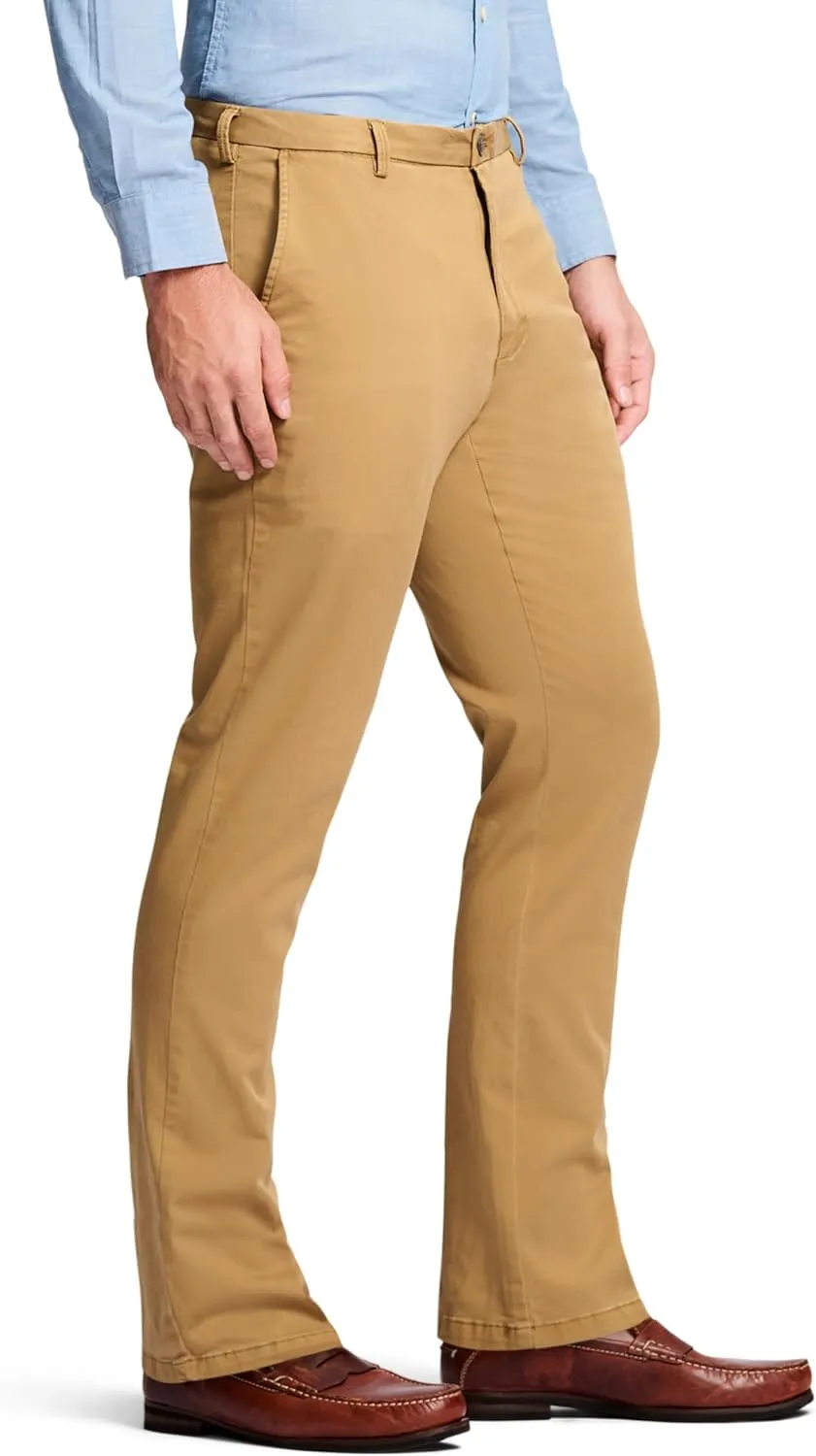 IZOD Men's Saltwater Stretch Flat Front Straight Fit Chino Pant